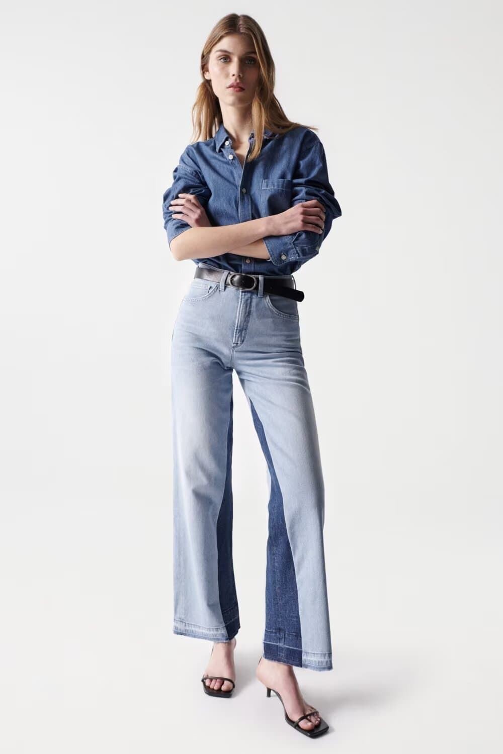 Vaquero push in secret glamour wide leg salsa jeans Vaquero push in secret glamour wide leg salsa jeans